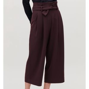 COS burgundy pants women US4